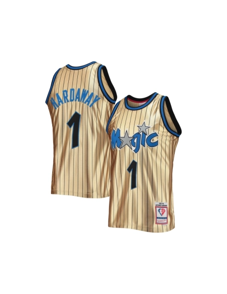 Mens Orlando Magic Penny Hardaway Gold 75th Anniversary 1993 94 Hardwood Classics Swingman Jersey,Orlando Magic,NBA,JERSEY with 