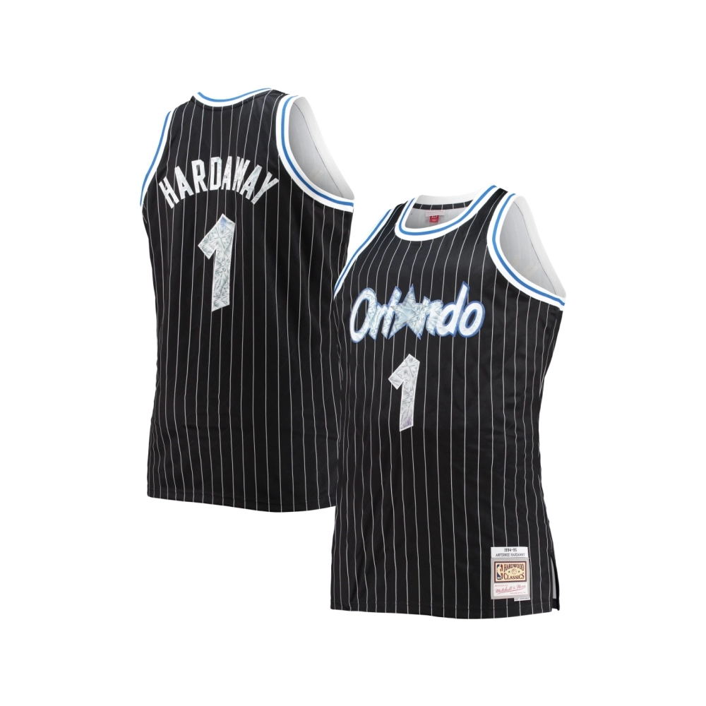 Mens Orlando Magic Penny Hardaway Black Big Tall 1994 95 NBA 75th Anniversary Diamond Swingman Jersey,Orlando Magic,NBA,JERSEY w