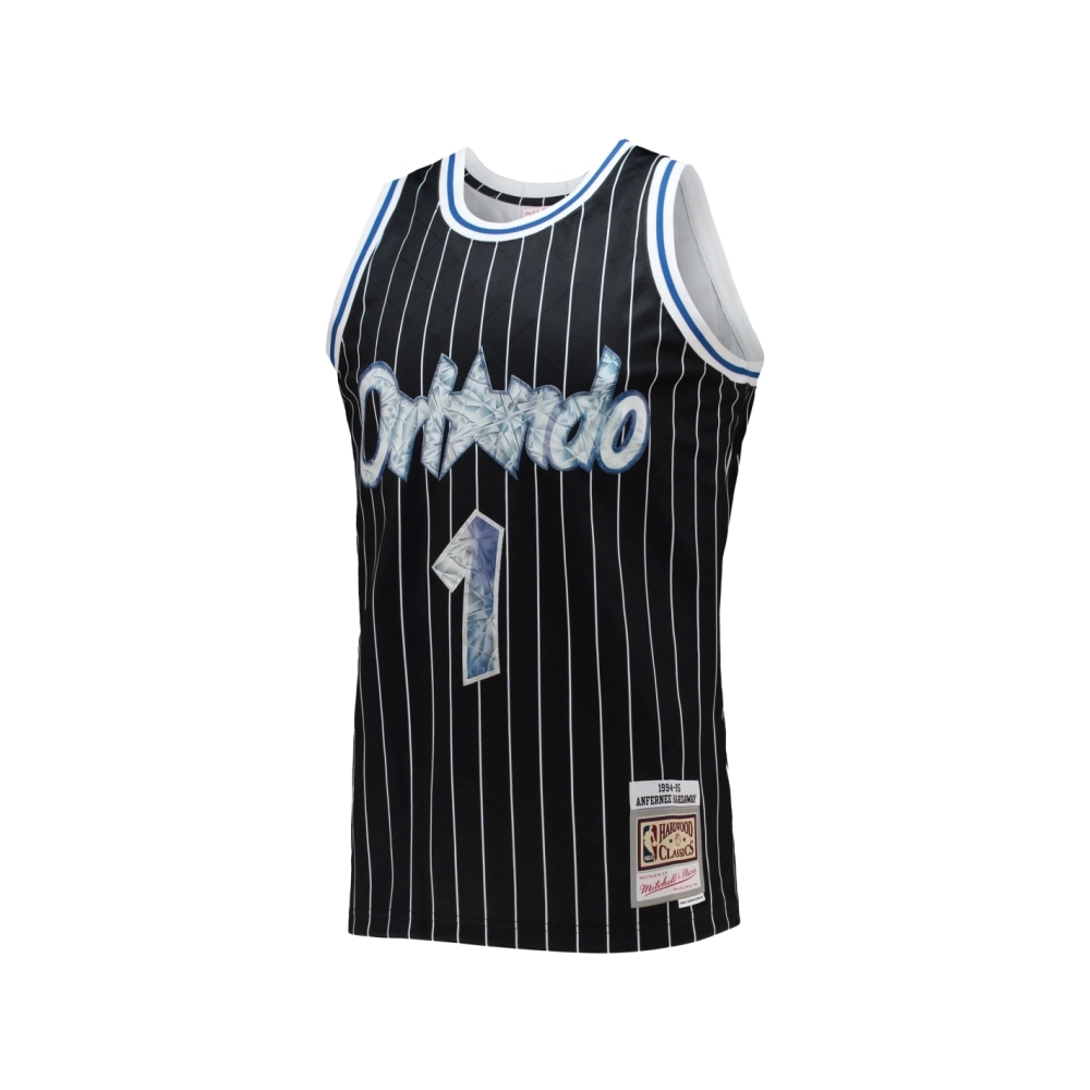 Mens Orlando Magic Penny Hardaway Black 1996 97 Hardwood Classics NBA 75th Anniversary Diamond Swingman Jersey,Orlando Magic,NBA