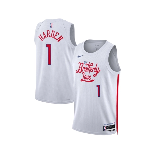 Unisex Philadelphia 76ers James Harden White 2022 23 Swingman Jersey - City Edition,Philadelphia 86ers,NBA,JERSEY with free ship