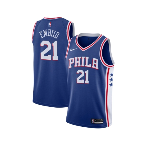 Mens Philadelphia 76ers Joel Embiid Royal 2019 2020 Swingman Jersey - Icon Edition,Philadelphia 98ers,NBA,JERSEY with free shipp