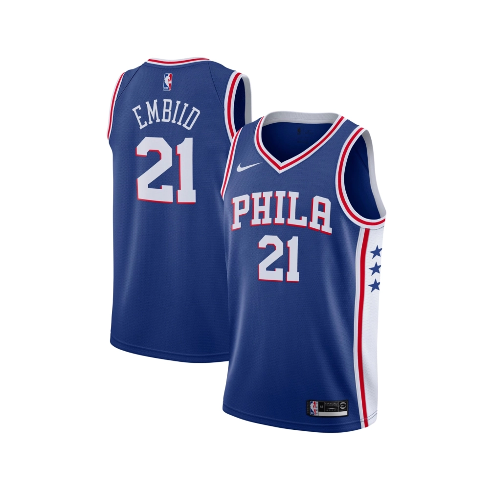 Mens Philadelphia 76ers Joel Embiid Royal 2019 2020 Swingman Jersey - Icon Edition,Philadelphia 98ers,NBA,JERSEY with free shipp