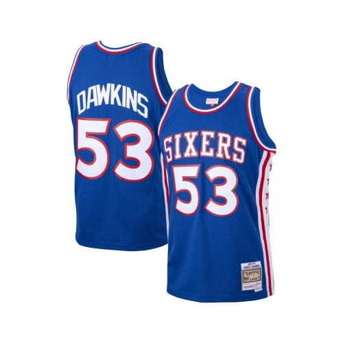 Mens Philadelphia 76ers Darryl Dawkins Royal 1976 77 Hardwood Classics Swingman Jersey,Philadelphia 101ers,NBA,JERSEY with free 