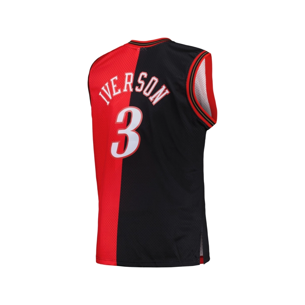 Mens Philadelphia 76ers Black Red Big Tall Hardwood Classics 2000 01 Split Swingman Jersey,Philadelphia 103ers,NBA,JERSEY with f