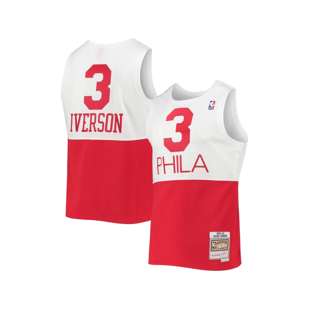 Mens Philadelphia 76ers Allen Iverson White 2003 2004 Hardwood Classics Swingman Jersey,Philadelphia 107ers,NBA,JERSEY with free