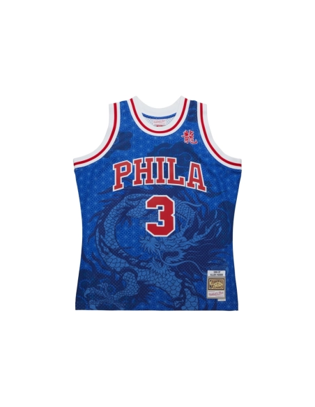 Mens Philadelphia 76ers Allen Iverson Royal 1996 97 Hardwood Classics Asian Heritage 6.0 Swingman Throwback Player Jersey,Philad