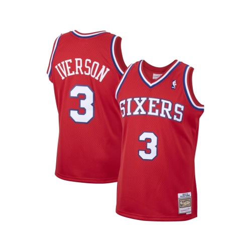 Mens Philadelphia 76ers Allen Iverson Red 2001 02 Hardwood Classics Swingman Jersey,Philadelphia 118ers,NBA,JERSEY with free shi