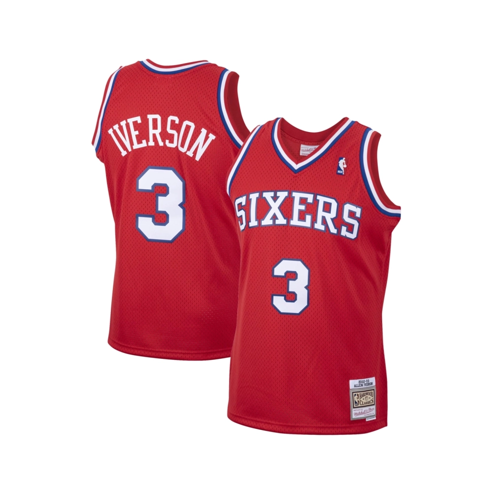 Mens Philadelphia 76ers Allen Iverson Red 2001 02 Hardwood Classics Swingman Jersey,Philadelphia 118ers,NBA,JERSEY with free shi