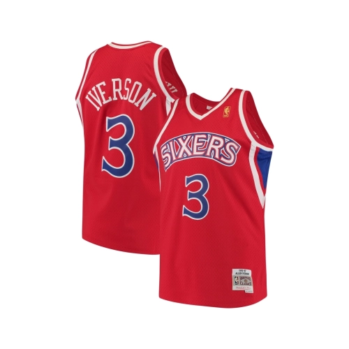 Mens Philadelphia 76ers Allen Iverson Red 1996 97 Hardwood Classics Swingman Jersey,Philadelphia 119ers,NBA,JERSEY with free shi