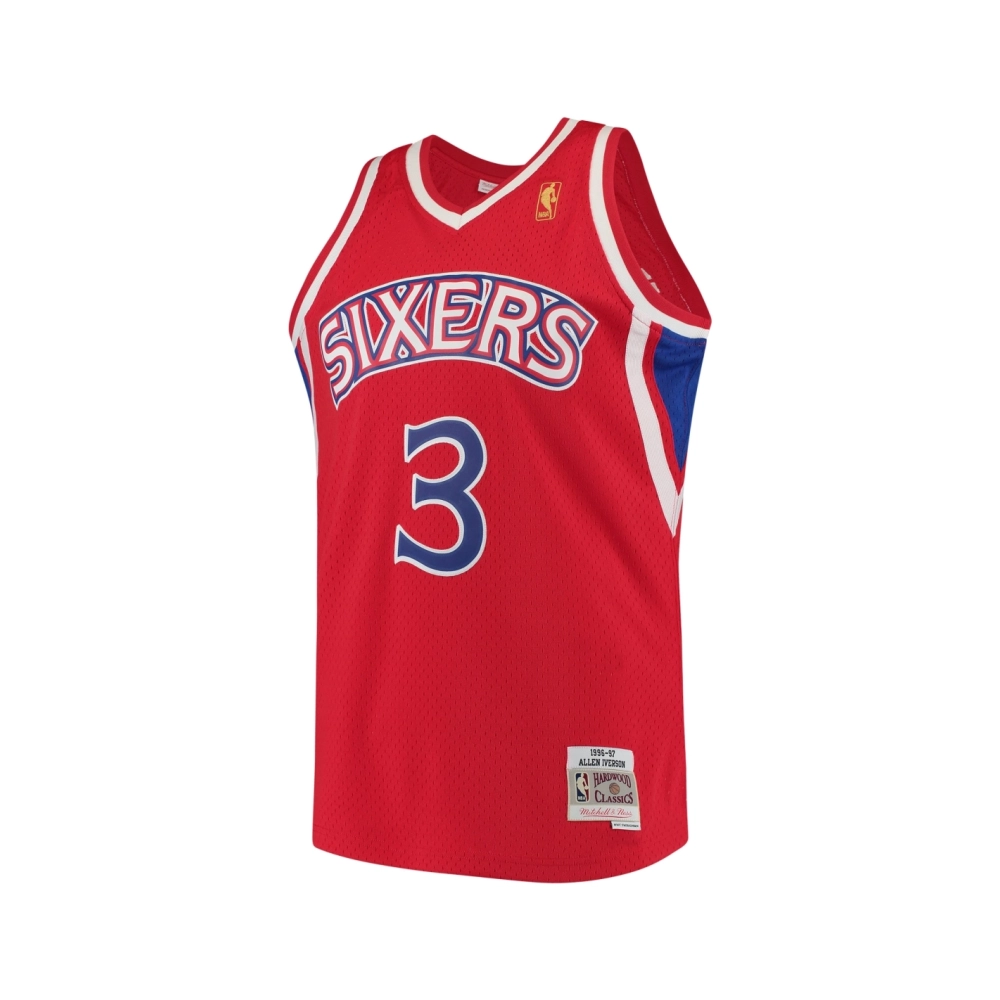 Mens Philadelphia 76ers Allen Iverson Red 1996 97 Hardwood Classics Swingman Jersey,Philadelphia 119ers,NBA,JERSEY with free shi