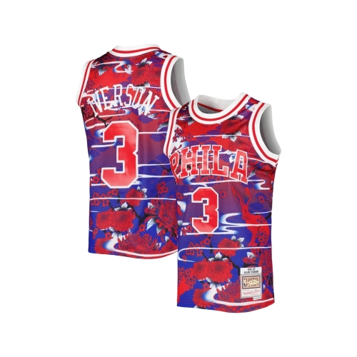 Mens Philadelphia 76ers Allen Iverson Red 1996 97 Hardwood Classics Lunar New Year Swingman Jersey,Philadelphia 121ers,NBA,JERSE