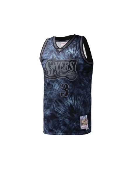 Mens Philadelphia 76ers Allen Iverson Black Hardwood Classics 1997 98 Tie-Dye Swingman Jersey,Philadelphia 128ers,NBA,JERSEY wit