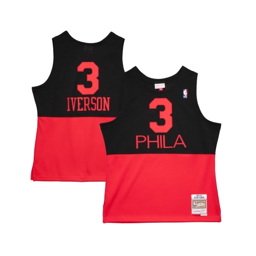 Mens Philadelphia 76ers Allen Iverson Black 2003 04 Hardwood Classics Reload 2.0 Swingman Jersey,Philadelphia 129ers,NBA,JERSEY 