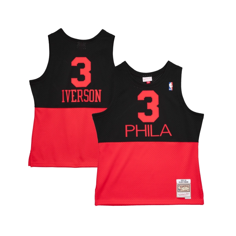 Mens Philadelphia 76ers Allen Iverson Black 2003 04 Hardwood Classics Reload 2.0 Swingman Jersey,Philadelphia 129ers,NBA,JERSEY 