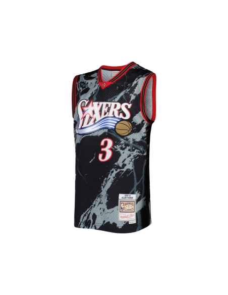 Mens Philadelphia 76ers Allen Iverson Black 2000 01 Hardwood Classics Marble Swingman Jersey,Philadelphia 131ers,NBA,JERSEY with