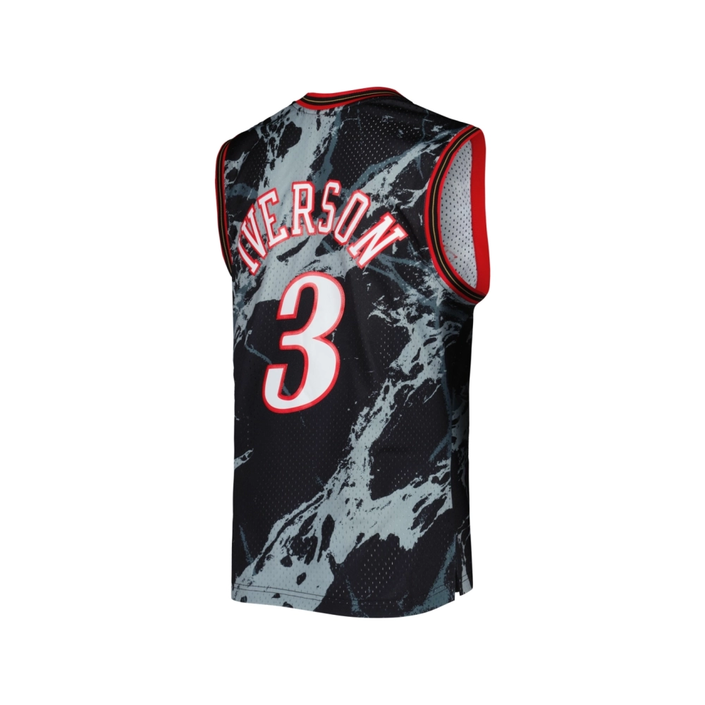 Mens Philadelphia 76ers Allen Iverson Black 2000 01 Hardwood Classics Marble Swingman Jersey,Philadelphia 131ers,NBA,JERSEY with