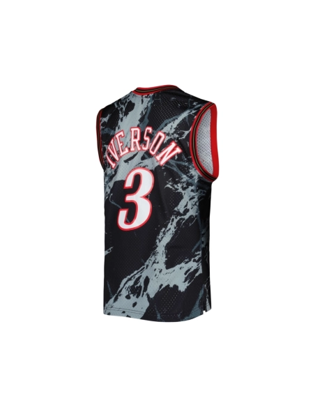 Mens Philadelphia 76ers Allen Iverson Black 2000 01 Hardwood Classics Marble Swingman Jersey,Philadelphia 131ers,NBA,JERSEY with
