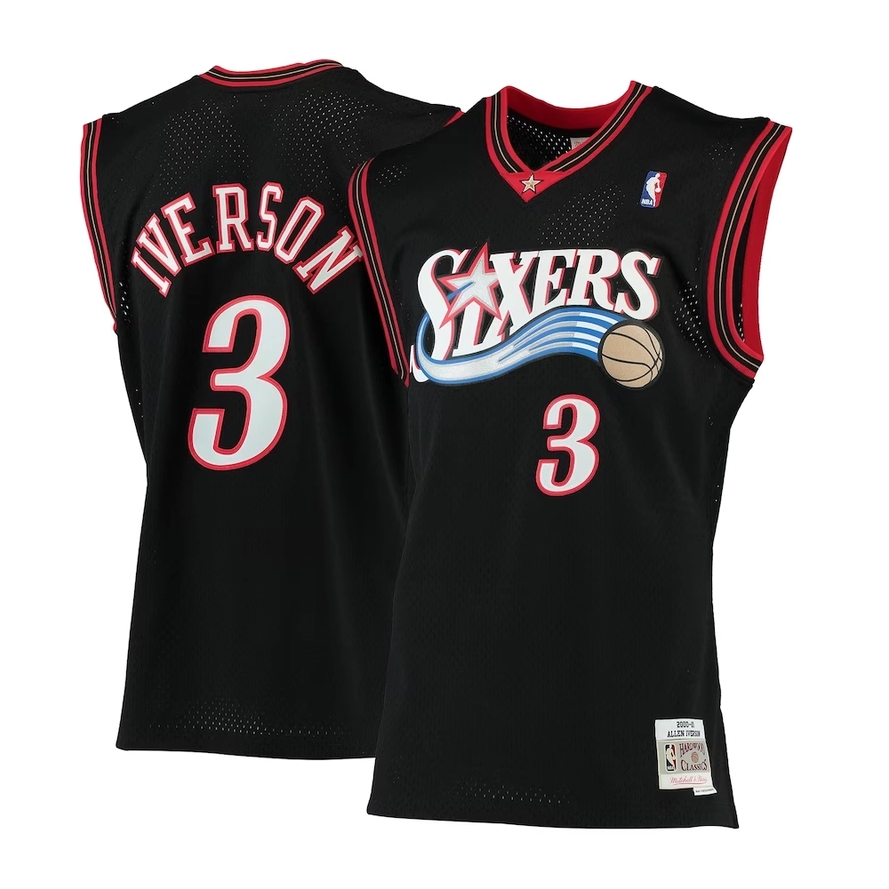 Allen Iverson Philadelphia 76ers 2000 01 Hardwood Classics Swingman Jersey Black,Philadelphia 134ers,NBA,JERSEY with free shippi