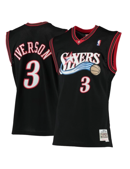 Allen Iverson Philadelphia 76ers 2000 01 Hardwood Classics Swingman Jersey Black,Philadelphia 134ers,NBA,JERSEY with free shippi