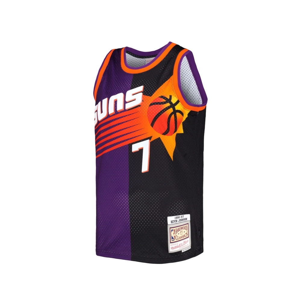 Mens Phoenix Suns Kevin Johnson Purple Black Hardwood Classics 1996 97 Split Swingman Jersey,Phoenix Suns,NBA,JERSEY with free s
