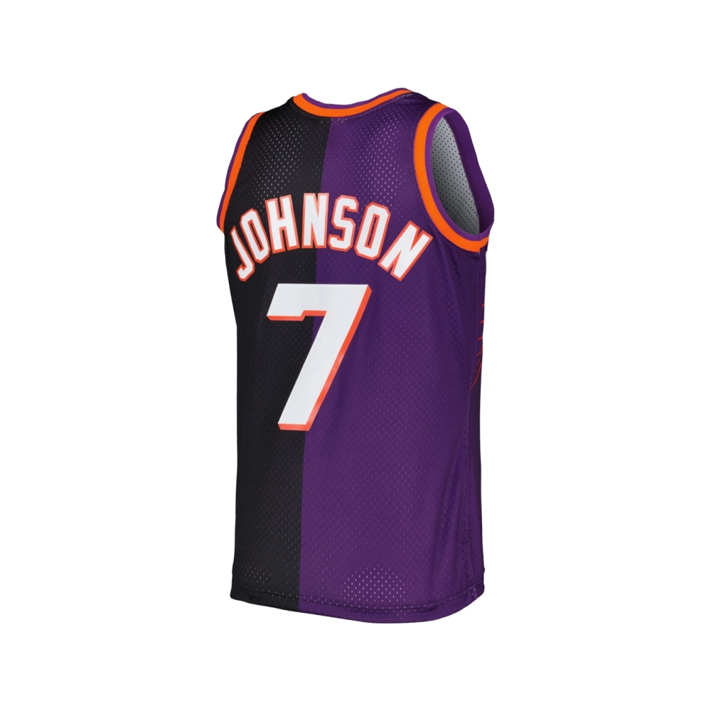 Mens Phoenix Suns Kevin Johnson Purple Black Hardwood Classics 1996 97 Split Swingman Jersey,Phoenix Suns,NBA,JERSEY with free s