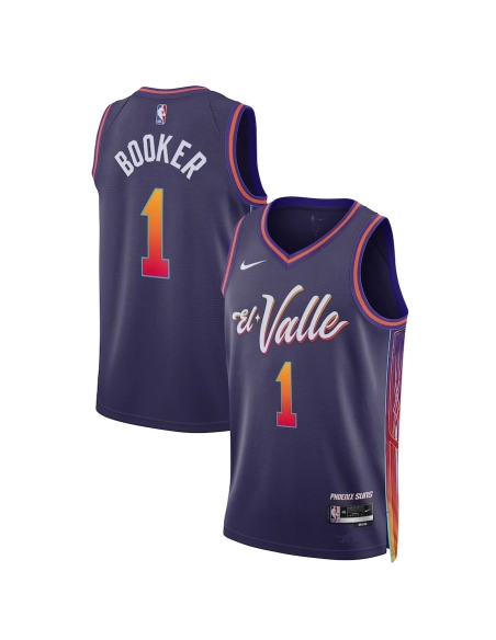 Devin Booker Phoenix Suns Unisex 2023 24 Swingman Jersey Purple City Edition,Phoenix Suns,NBA,JERSEY with free shipping