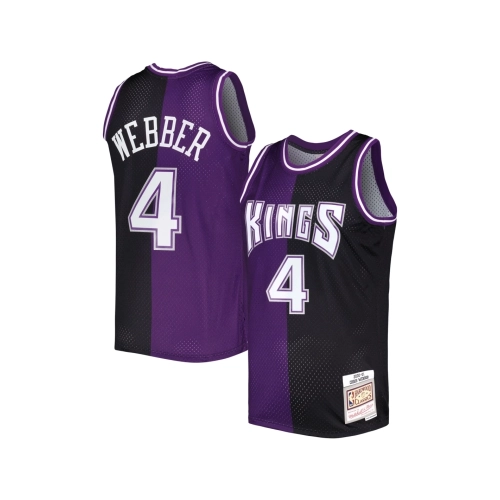Mens Sacramento Kings Chris Webber Purple Black Hardwood Classics 2000 01 Split Swingman Jersey,Sacramento Kings,NBA,JERSEY with