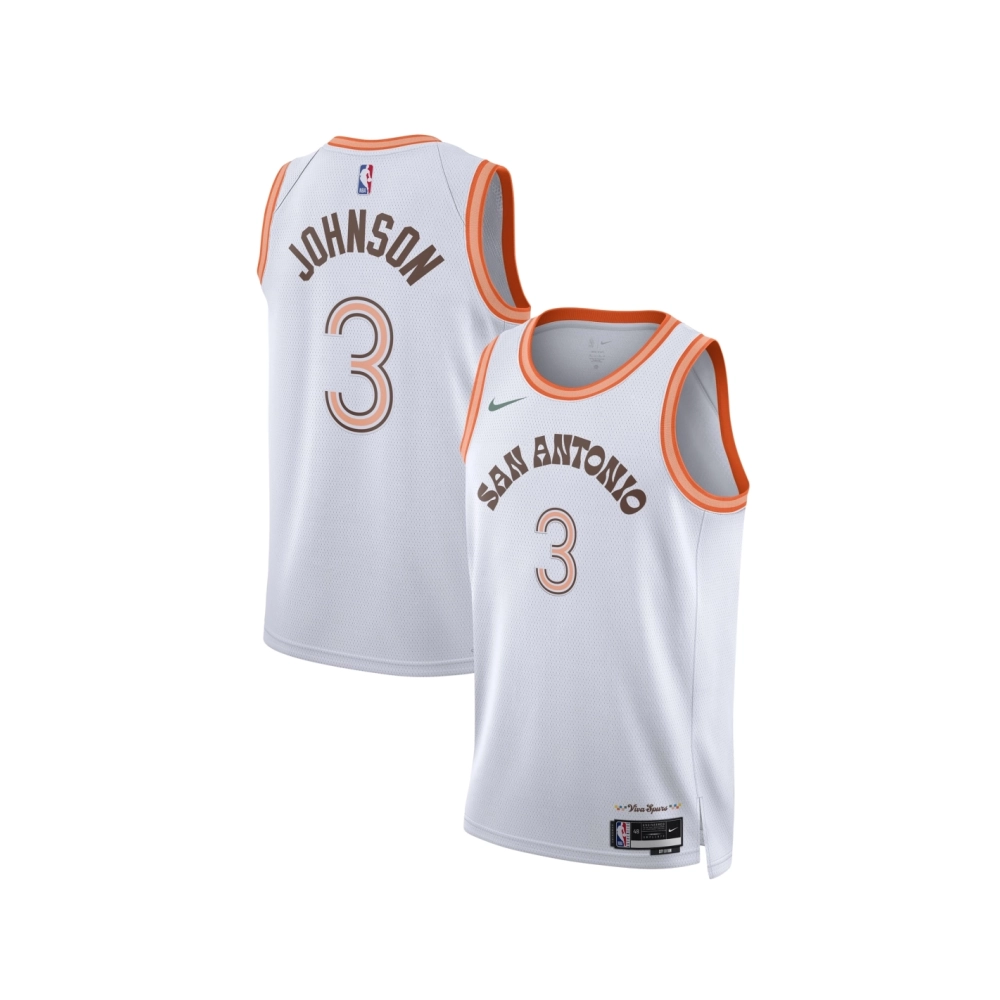 Unisex San Antonio Spurs Keldon Johnson White 2023 24 Swingman Jersey - City Edition,San Antonio Spurs,NBA,JERSEY with free ship