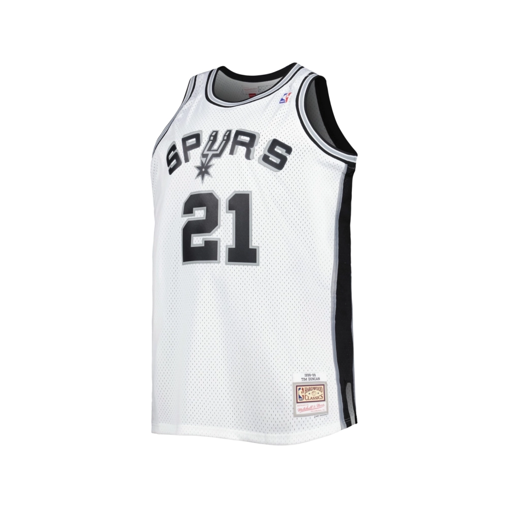 Mens San Antonio Spurs Tim Duncan White Big Tall Hardwood Classics 1998 99 Swingman Jersey,San Antonio Spurs,NBA,JERSEY with fre