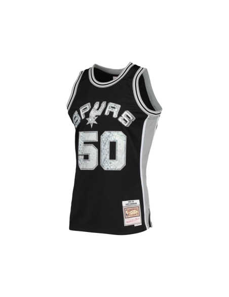 Mens San Antonio Spurs David Robinson Black 1998 99 Hardwood Classics NBA 75th Anniversary Diamond Swingman Jersey,San Antonio S