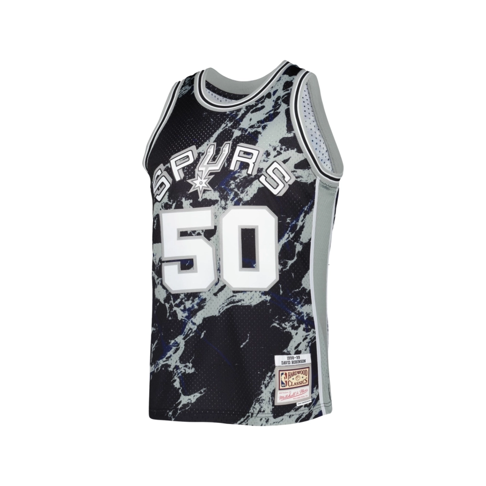 Mens San Antonio Spurs David Robinson Black 1998 99 Hardwood Classics Marble Swingman Jersey,San Antonio Spurs,NBA,JERSEY with f