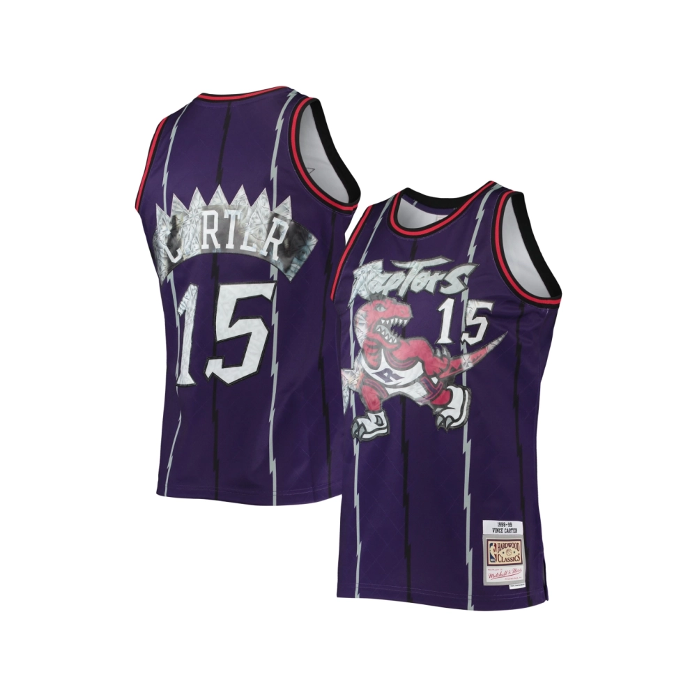 Mens Toronto Raptors Vince Carter Purple 1998 99 Hardwood Classics NBA 75th Anniversary Diamond Swingman Jersey,Toronto Raptors,