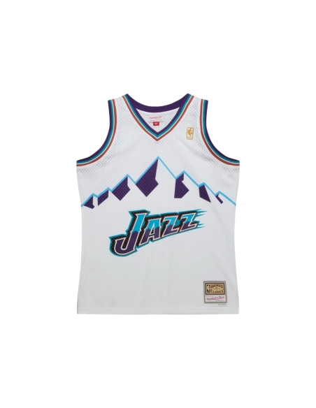 Mens Utah Jazz White 1996-97 Hardwood Classics Swingman Jersey,Utah Jazz,NBA,JERSEY with free shipping