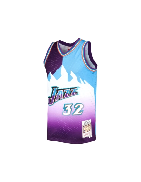 Mens Utah Jazz Karl Malone Purple Turquoise Hardwood Classics 1996 97 Split Swingman Jersey,Utah Jazz,NBA,JERSEY with free shipp