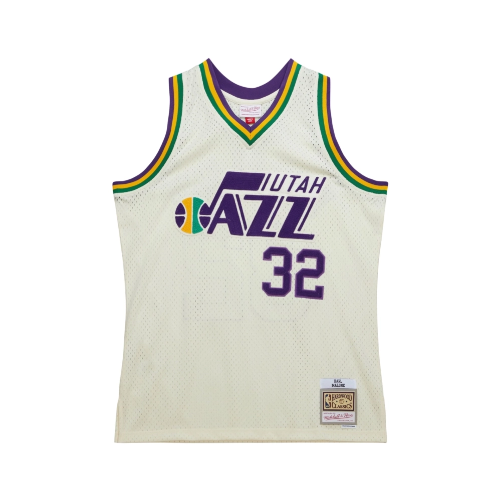 Mens Utah Jazz Karl Malone Cream Chainstitch Swingman Jersey,Utah Jazz,NBA,JERSEY with free shipping