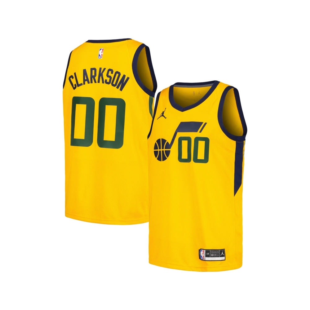 Mens Utah Jazz Jordan Clarkson Yellow Swingman Jersey - Statement Edition,Utah Jazz,NBA,JERSEY with free shipping