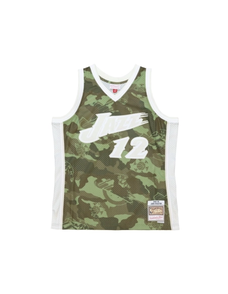 Mens Utah Jazz John Stockton Camo Hardwood Classics 1998 99 Ghost Green Swingman Jersey,Utah Jazz,NBA,JERSEY with free shipping