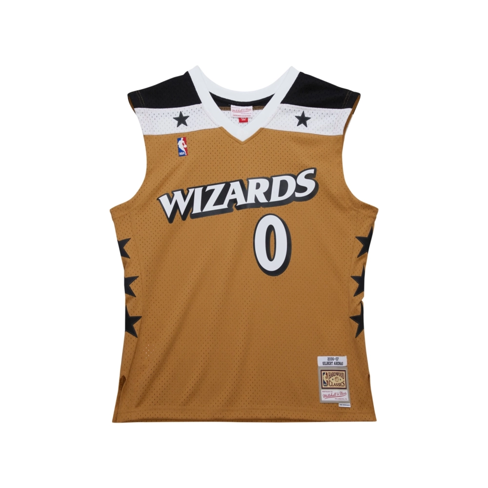 Mens Washington Wizards Gilbert Arenas Gold 2006 07 Hardwood Classics Swingman Jersey,Washington Wizards,NBA,JERSEY with free sh