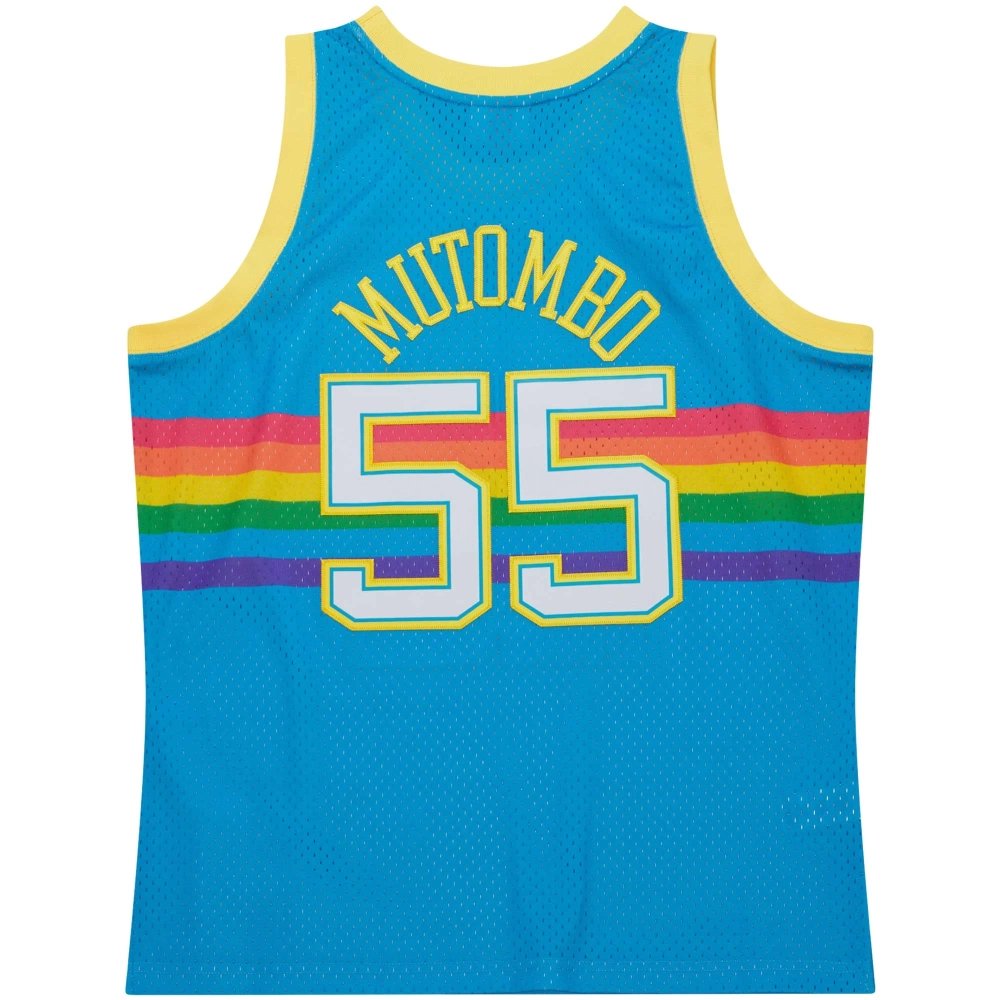 Mens Denver Nuggets Dikembe Mutombo Blue Hardwood Classics 1991 92 Tropical Swingman Jersey,Denver Nuggets,NBA,JERSEY with free 