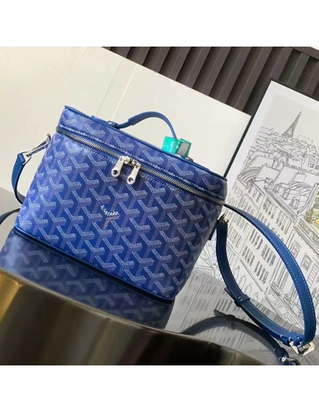 Goyard Muse Vanity Case Bags Sky Blue 10CL10P 20X16X14cm,Goyard Bags