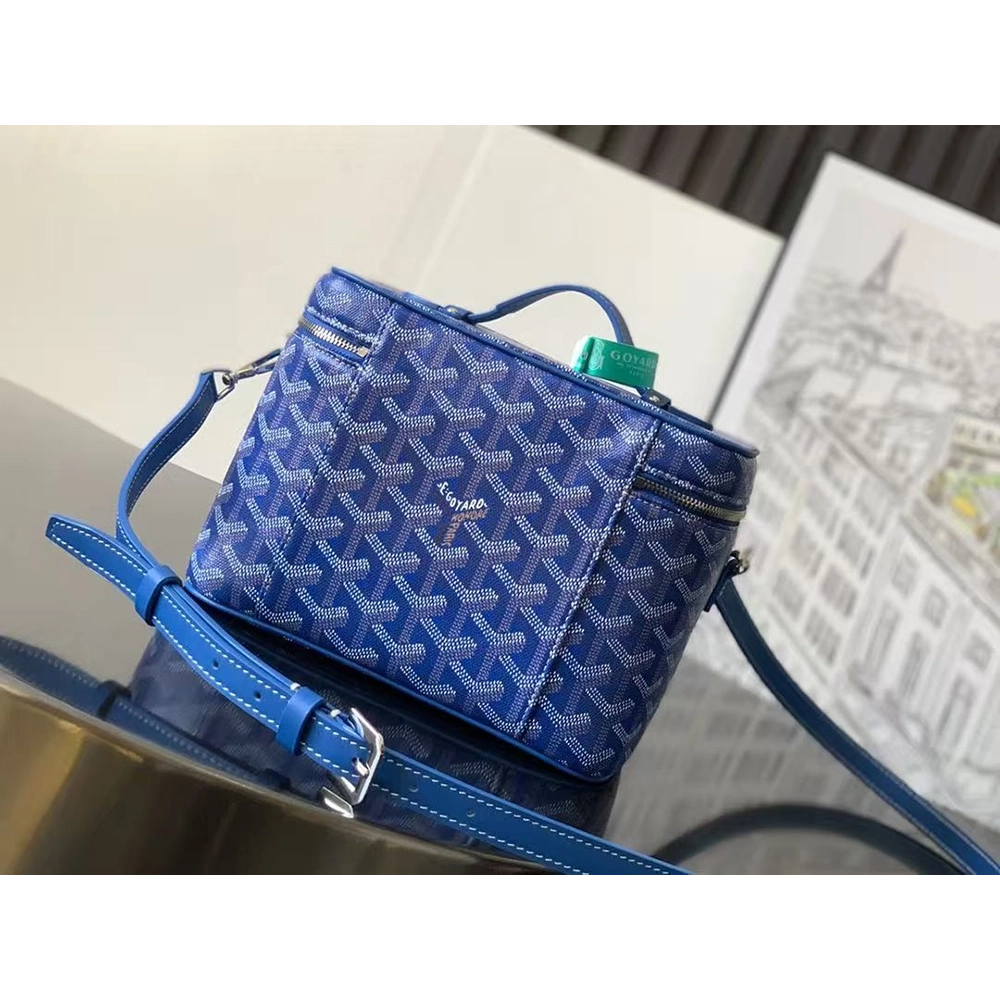Goyard Muse Vanity Case Bags Sky Blue 10CL10P 20X16X14cm,Goyard Bags