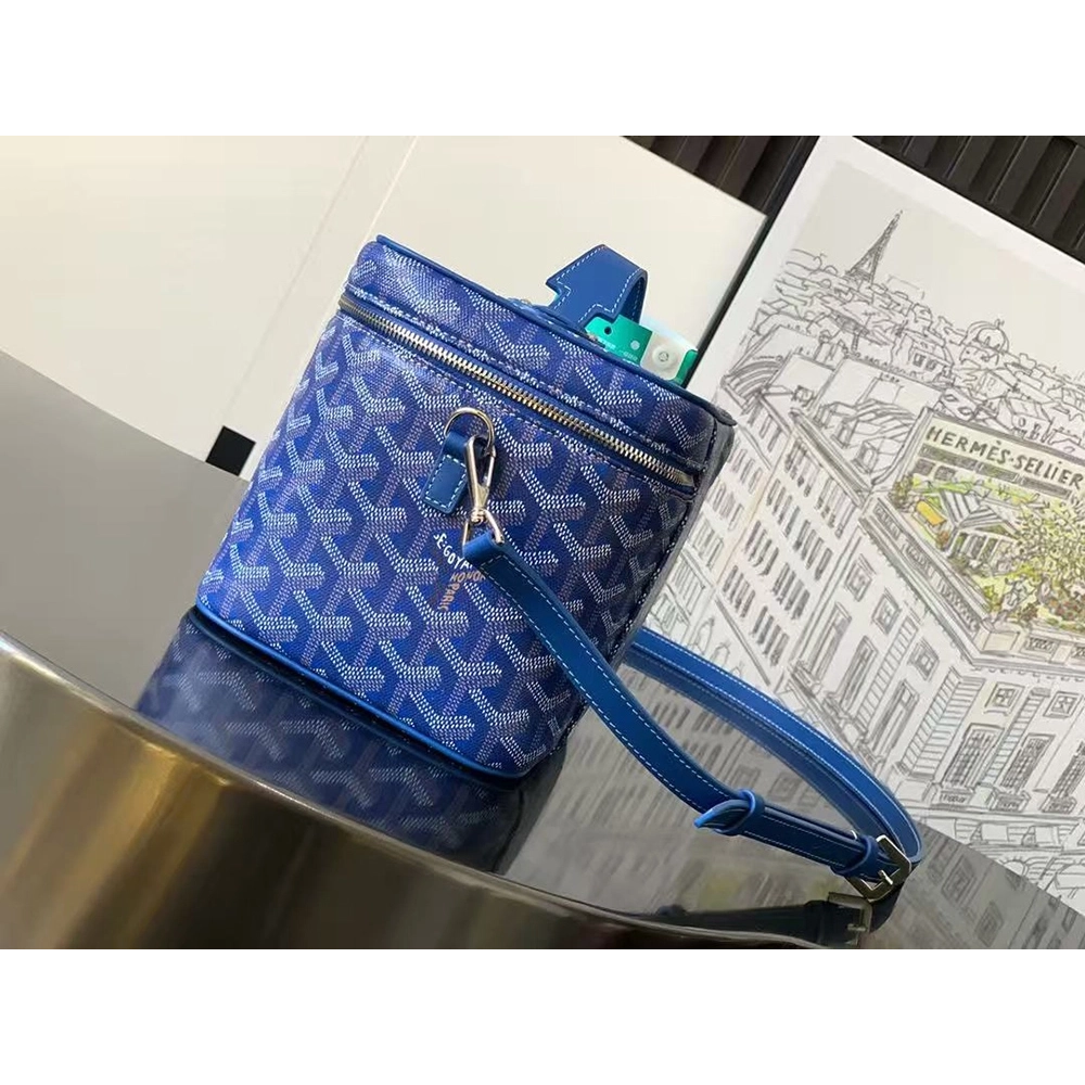 Goyard Muse Vanity Case Bags Sky Blue 10CL10P 20X16X14cm,Goyard Bags