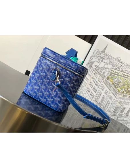 Goyard Muse Vanity Case Bags Sky Blue 10CL10P 20X16X14cm,Goyard Bags