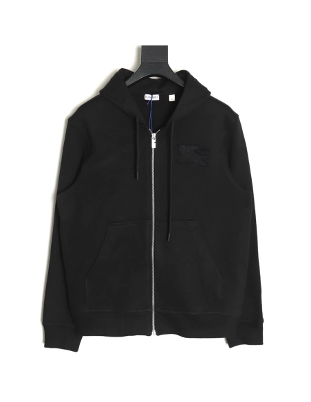 Burberry War Horse Patched Zip-Up Hoodie TSK1,Burberry