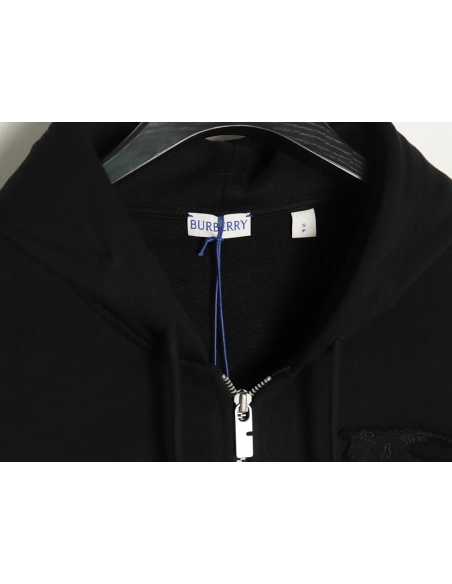 Burberry War Horse Patched Zip-Up Hoodie TSK1,Burberry