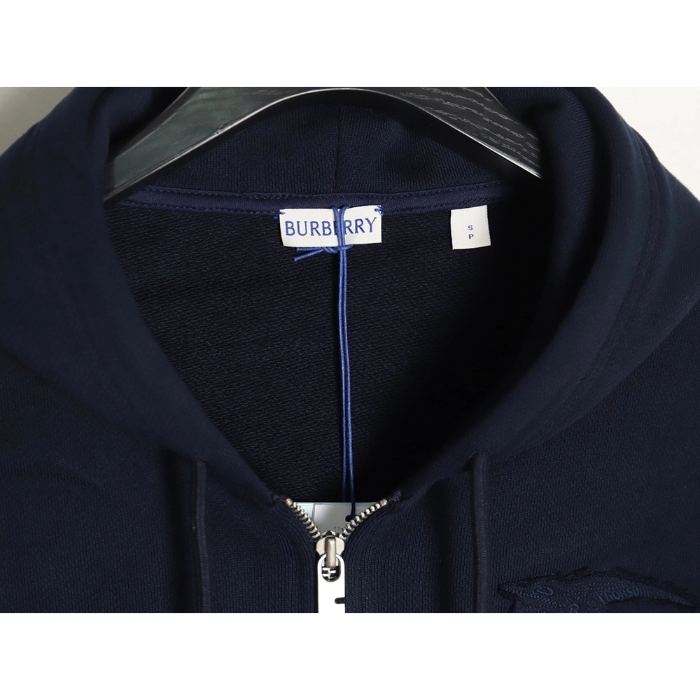 Burberry War Horse Patched Zip-Up Hoodie,Burberry