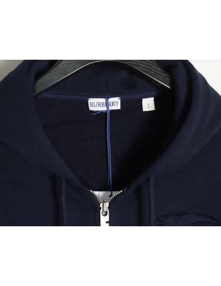 Burberry War Horse Patched Zip-Up Hoodie,Burberry