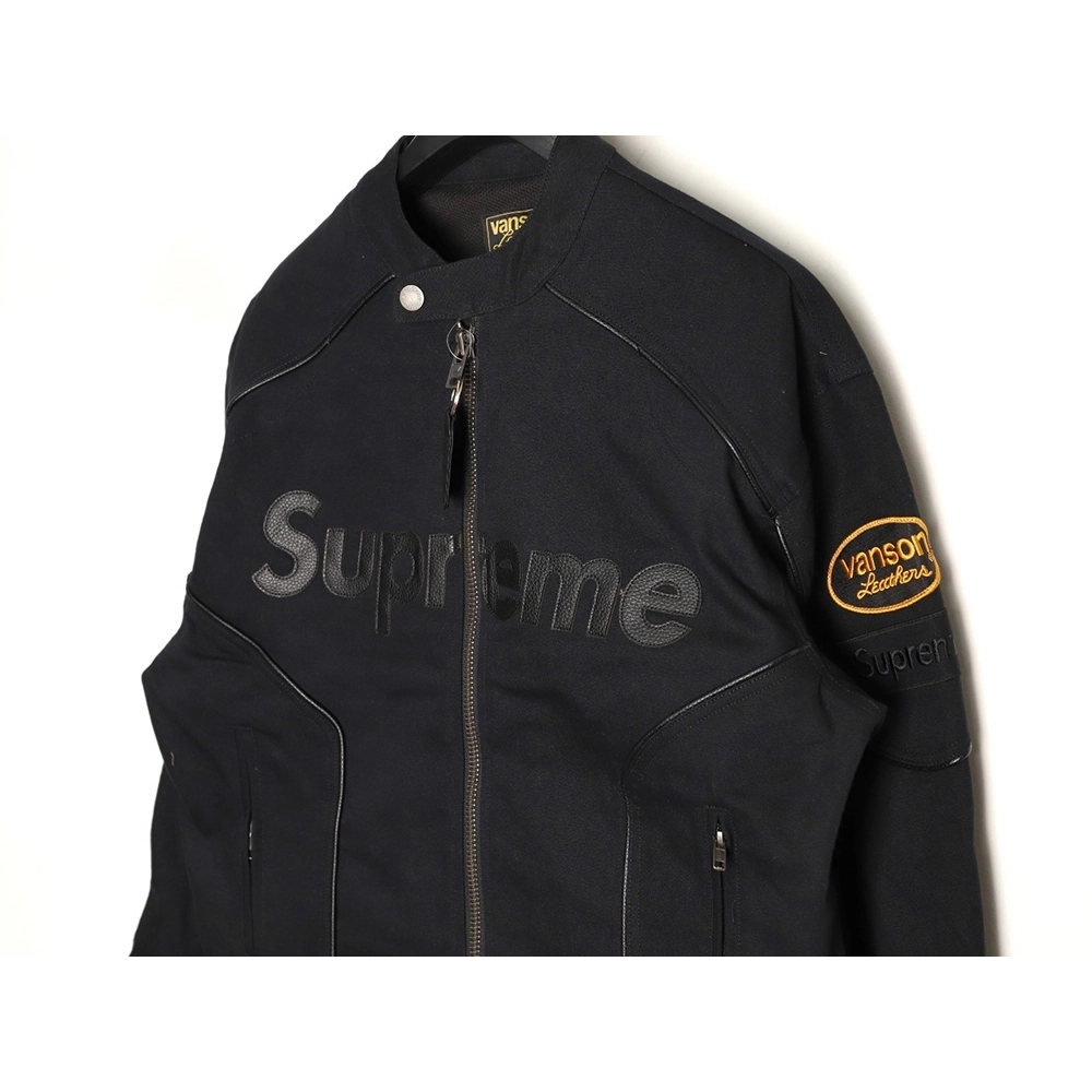 Supreme Vanson Leathers Cordura joint logo patch zipper patch jacket TSK2,Supreme