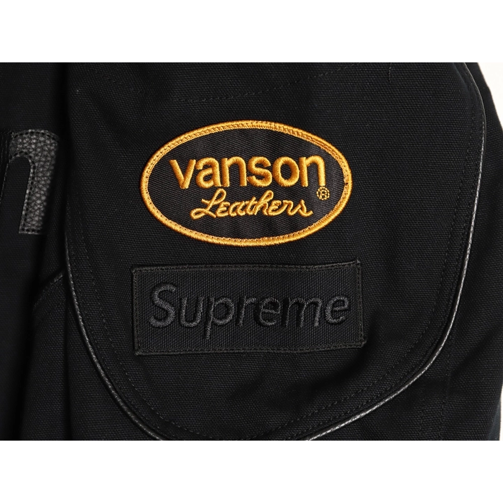 Supreme Vanson Leathers Cordura joint logo patch zipper patch jacket TSK2,Supreme