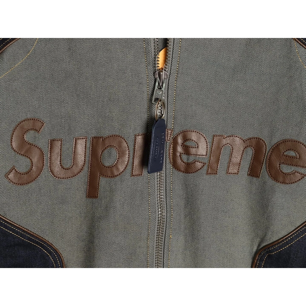 Supreme Vanson Leathers Cordura joint logo patch zipper patch jacket TSK1,Supreme